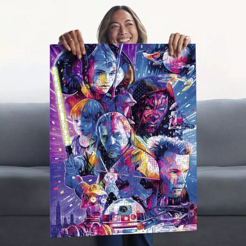 Ravensburger puzzle Star Wars Hyperspace Collection: The Phantom Menace (500 pezzi, pezzi grandi)