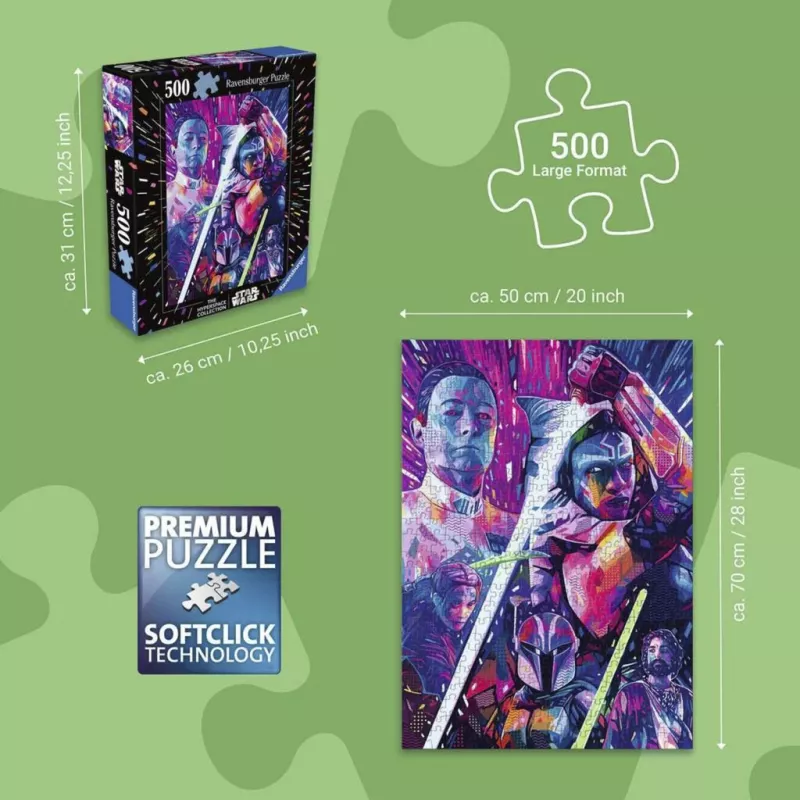 Ravensburger Puzzle Star Wars The Hyperspace Collection: Ahsoka (500 pezzi, pezzi grandi)