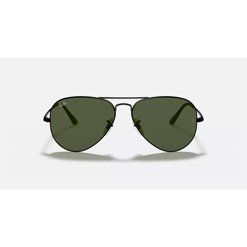 Ray-Ban Aviator Metal II RB3689 Occhiali da sole oro verde polarizzati 55mm