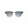 Ray-Ban Clubmaster RB3016 Occhiali da sole grigio trasparente blu sfumato 51mm