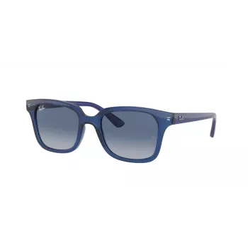 Ray-Ban Junior RJ9071S70624L Occhiali da sole bambino montatura blu trasparente sfumatura blu lenti blu scuro 48mm