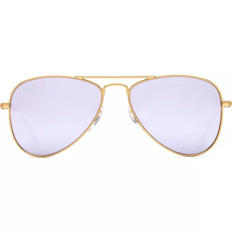 Ray-Ban Junior RJ95062494V5 Occhiali da Sole Bambino - Montatura Blu Trasparente, Lenti Specchiate Blu, 50 mm