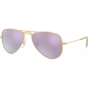 Ray-Ban Junior RJ95062494V5 Occhiali da Sole Bambino - Montatura Blu Trasparente, Lenti Specchiate Blu, 50 mm