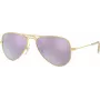 Ray-Ban Junior RJ95062494V5 Occhiali da Sole Bambino - Montatura Blu Trasparente, Lenti Specchiate Blu, 50 mm