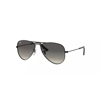 Ray-Ban Junior RJ9506S220115 Occhiali da sole, nero opaco, lenti grigie sfumate, 50/13/120 mm