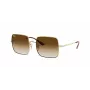 Ray-Ban RB1971-914751 Square 1971 Occhiali da sole - montatura oro lucido, lenti marroni sfumate, 54 mm