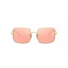 Ray-Ban RB1971 Square 1971 Classic Occhiali da sole Oro Rosa-Marrone Sfumato 54mm