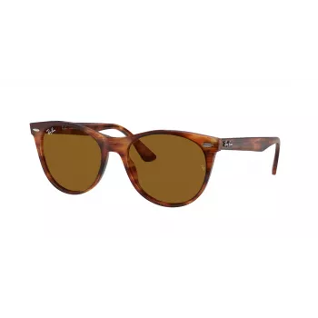 Ray-Ban RB2185 Wayfarer II Occhiali da sole Havana a righe Marrone sfumato 52mm