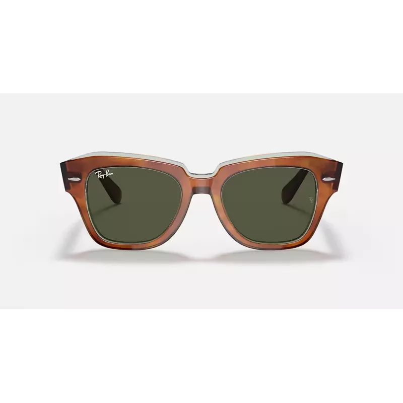 Ray-Ban RB2186 State Street occhiali da sole Havana Brown Gradient 49mm