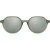 Ray-Ban RB2195 Hawkeye Occhiali da sole Grigio trasparente Azzurro/Viola sfumato 51mm