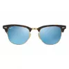 Ray-Ban RB3016 Clubmaster Occhiali da sole 51/21/145 Havana verde specchio argento