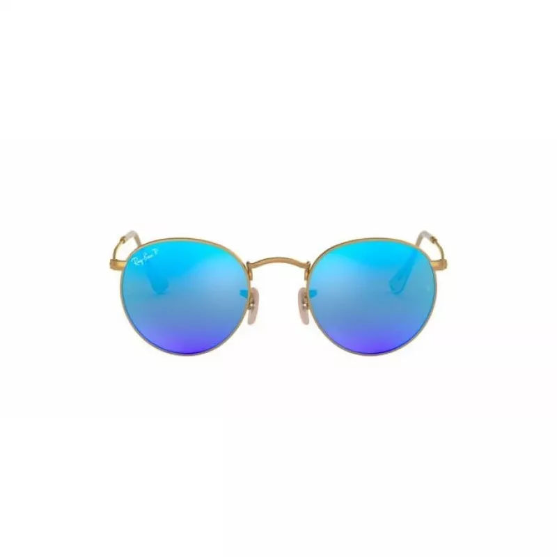 Ray-Ban RB3447 Round Metal occhiali da sole oro/arancio flash 50mm
