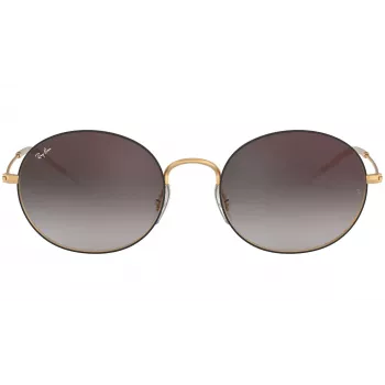 Ray-Ban RB3594-9114U0 Occhiali da sole esagonali unisex 53/20/145 mm Montatura oro Lenti marroni sfumate