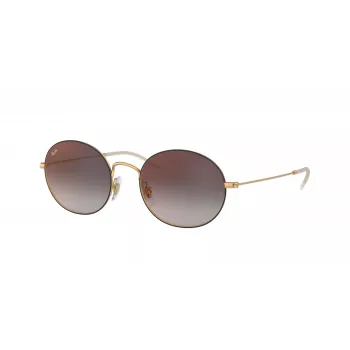 Ray-Ban RB3594-9114U0 Occhiali da sole esagonali unisex 53/20/145 mm Montatura oro Lenti marroni sfumate