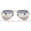 Ray-Ban RB3689 occhiali da sole aviator oro verde sfumato 58mm unisex