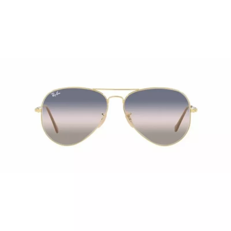Ray-Ban RB3689001GE58 Aviator Reverse Occhiali da sole oro marrone sfumato 58mm