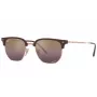 Ray-Ban RB4416F 6654G9 occhiali da sole unisex - montatura grigio trasparente, lenti grigie sfumate, 53 mm