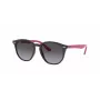 Ray-Ban RJ9070S70218G Occhiali da Sole Bambino, Grigio Trasparente, Quadrati, 46 mm