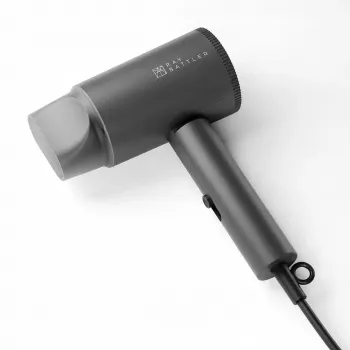 Ray Battler RB 7007 Asciugacapelli HD-7007 - 2000W Ioni Ceramica motore AC, 3 livelli di calore/2 velocità, getto d'aria fredda, concentratore, Nero