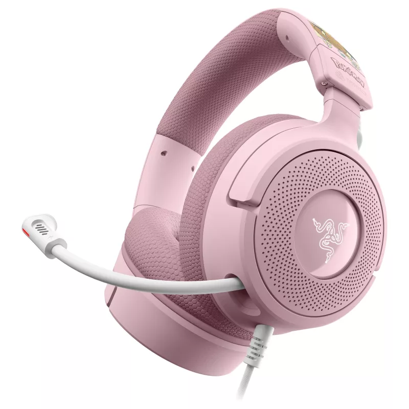 Razer Kraken V4 X Pokemon Pikachu & Eevee Edition Cuffie gaming con cavo, USB-C, 40 mm