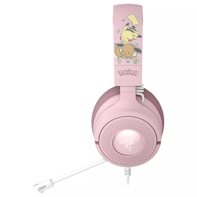 Razer Kraken V4 X Pokemon Pikachu & Eevee Edition Cuffie gaming con cavo, USB-C, 40 mm