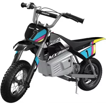 Razor MX350 dirt bike elettrica con adesivi, nero