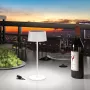 RealPower lampada da tavolo LED solare dimmerabile con batteria, bianco