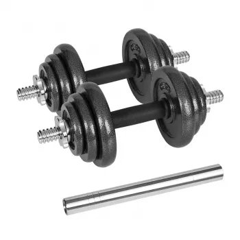 REBEL ACTIVE manubri regolabili in valigetta 20 kg con barra