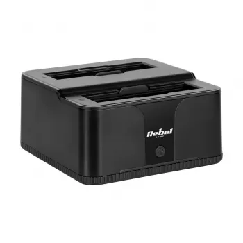 Docking station REBEL KOM1041 USB 3.0 per HDD/SSD da 2,5 inch e 3,5 inch SATA, nero