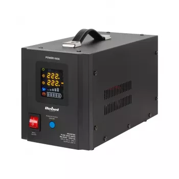 Rebel POWER-1000 UPS - Convertitore a onda sinusoidale pura con funzione di ricarica 12V 230V 1000VA/700W