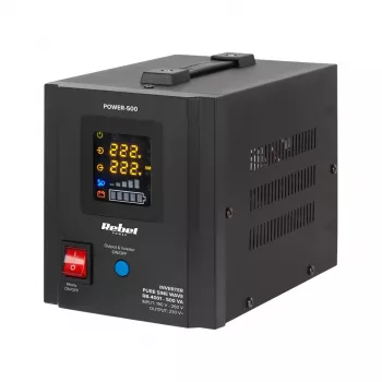 Rebel POWER-500 UPS - Inverter a onda sinusoidale pura con caricabatterie 12V 230V 500VA/300W