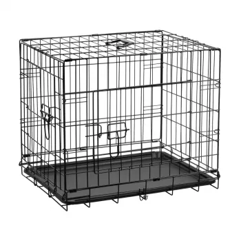 REBEL RA-1201 gabbia per cani in metallo pieghevole, media 61x46x51 cm, nero