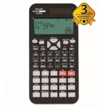 REBELL calcolatrice scientifica SC2080 – 240 funzioni, LCD a 2 righe, a batteria, nero