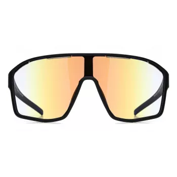 Red Bull SPECT DAFT occhiali da sole Shield rettangolari polarizzati TR90 nero opaco fumé