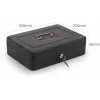 RED EAGLE BOX-300 cassetta di sicurezza in metallo con serratura a chiave, nera, acciaio