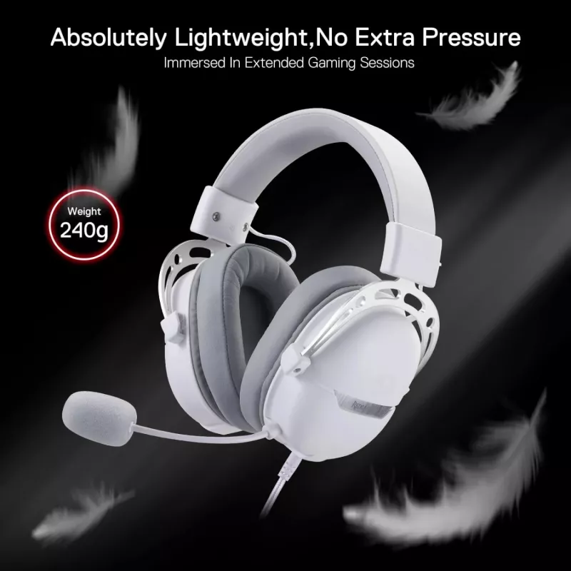 Redragon Aurora Cuffie gaming over-ear, Bianco