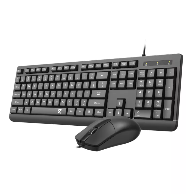 Redragon BS-7543 Combo tastiera e mouse cablati, nero
