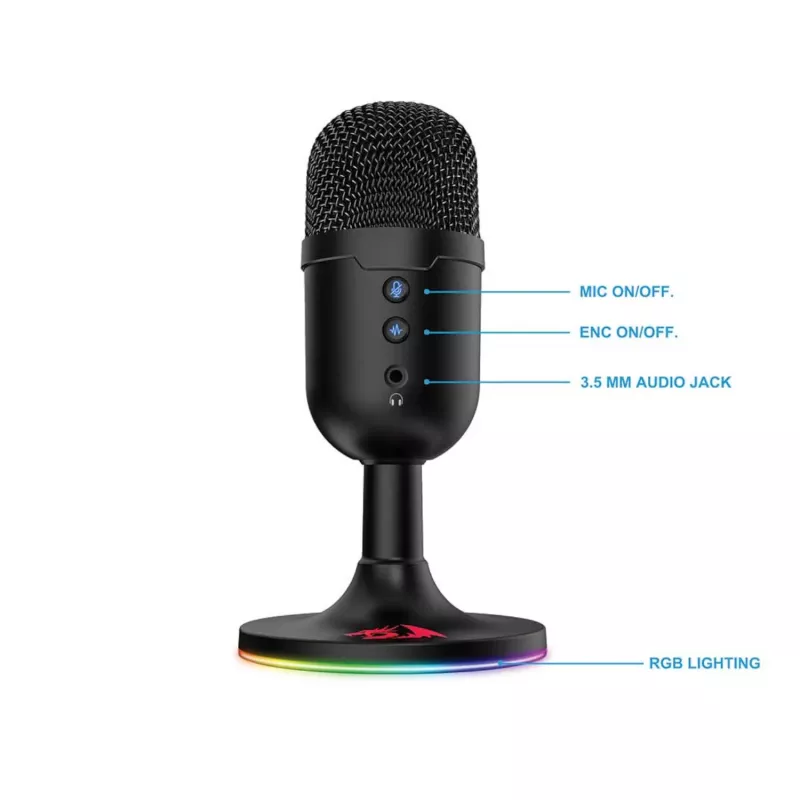 Redragon GM303 PULSAR Microfono gaming per streaming - nero