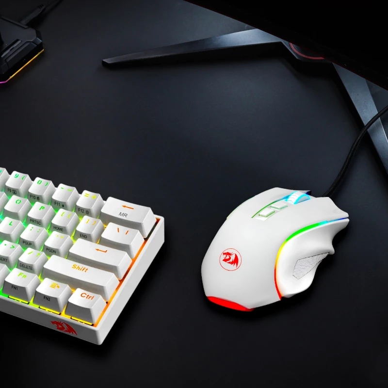 REDRAGON GRIFFIN mouse da gaming 7200DPI - bianco