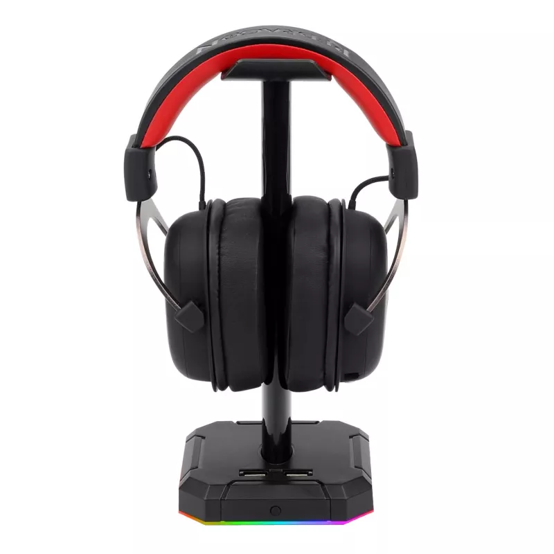 Redragon HA300 Scepter Pro Supporto per headset RGB con hub USB 2.0 a 4 porte