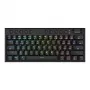 REDRAGON Horus Mini Pro tastiera meccanica da gaming low profile wireless tri-mode 61 tasti - nera (Red Switch)