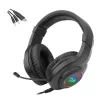Redragon Hylas Cuffie gaming Over-Ear RGB, Aux (microfono e cuffie) / USB (solo alimentazione), nero