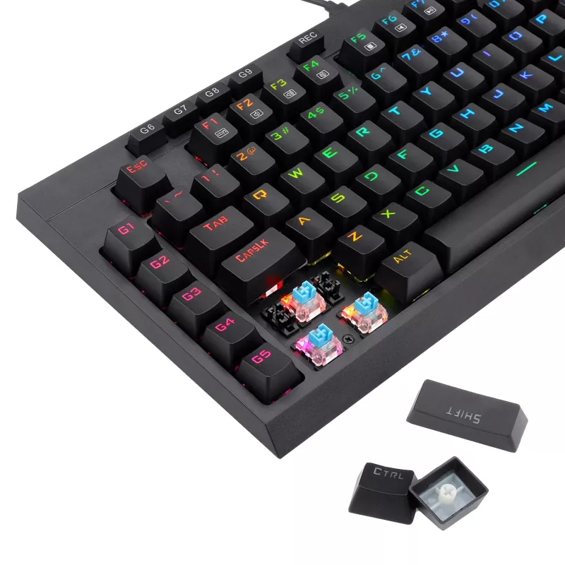 Redragon K588 RGB Pro BROADSWORD TKL tastiera da gaming meccanica cablata - nero