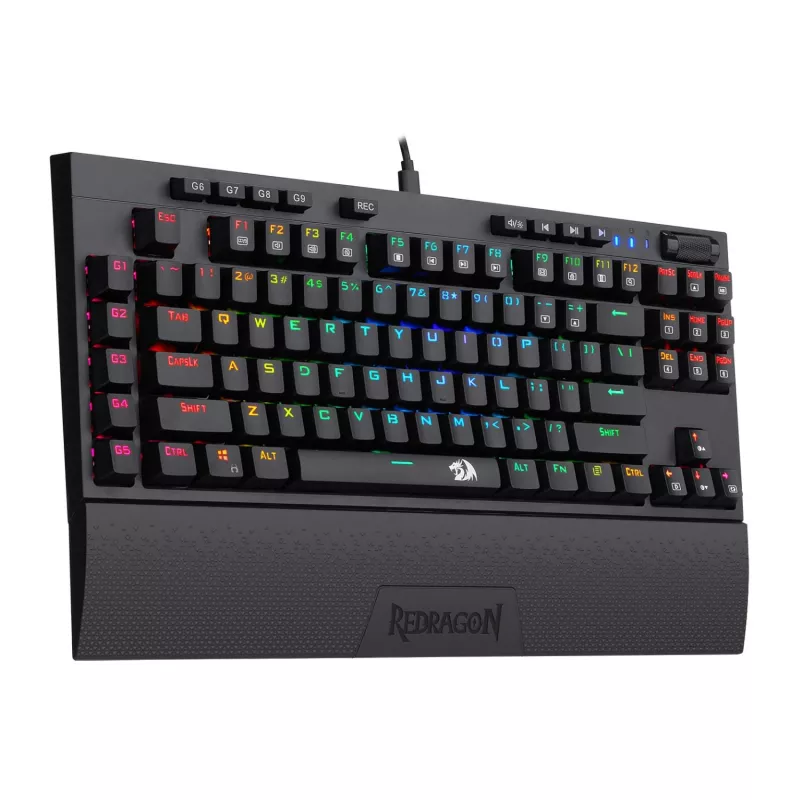 Redragon K588 RGB Pro BROADSWORD TKL tastiera da gaming meccanica cablata - nero