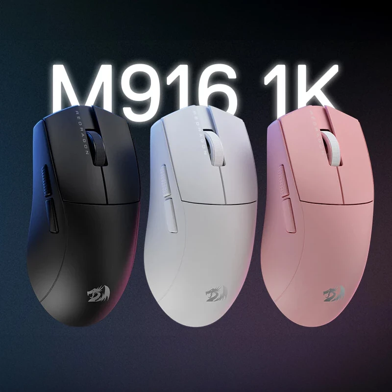 REDRAGON M916 PRO 1K Mouse gaming wireless 3 modalità - rosa