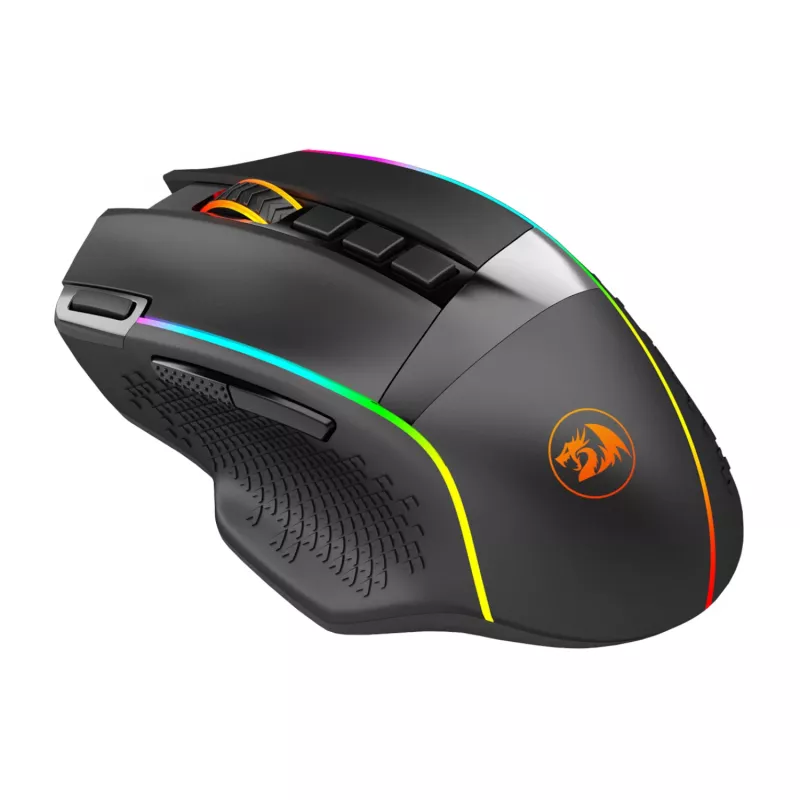 Redragon M991 RGB PRO ENLIGHTENMENT 26000 DPI mouse da gaming wireless tri-mode - nero