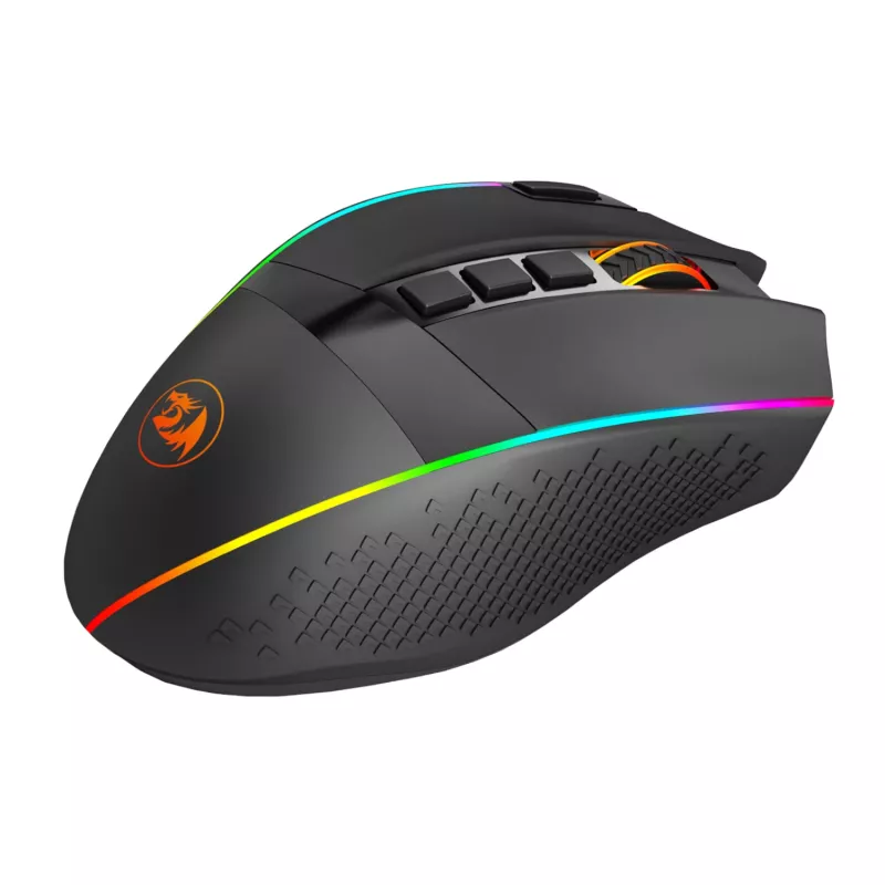 Redragon M991 RGB PRO ENLIGHTENMENT 26000 DPI mouse da gaming wireless tri-mode - nero