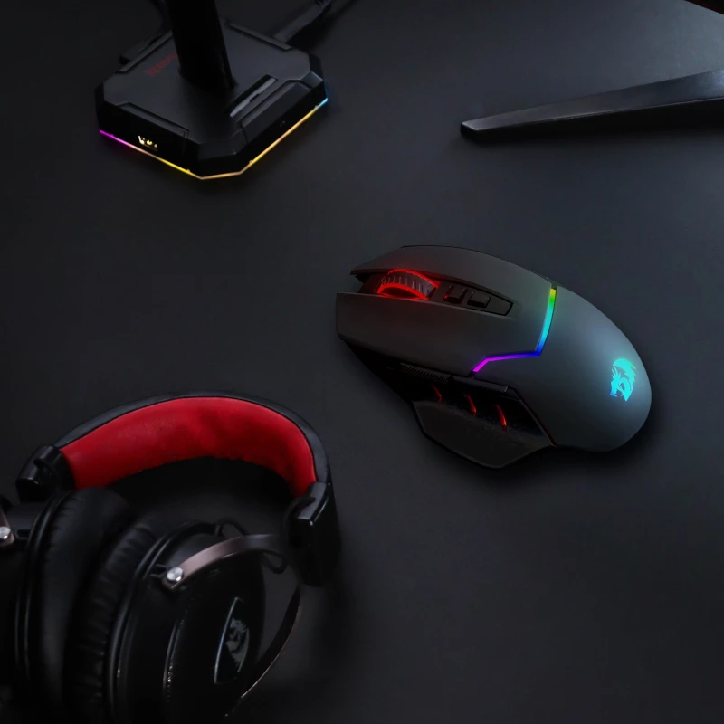 REDRAGON Mirage Pro Mouse da gaming wireless RGB 8000DPI - Nero