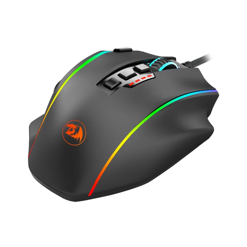 REDRAGON PERDICTION 4 12400DPI RGB Mouse gaming ergonomico MMO - nero