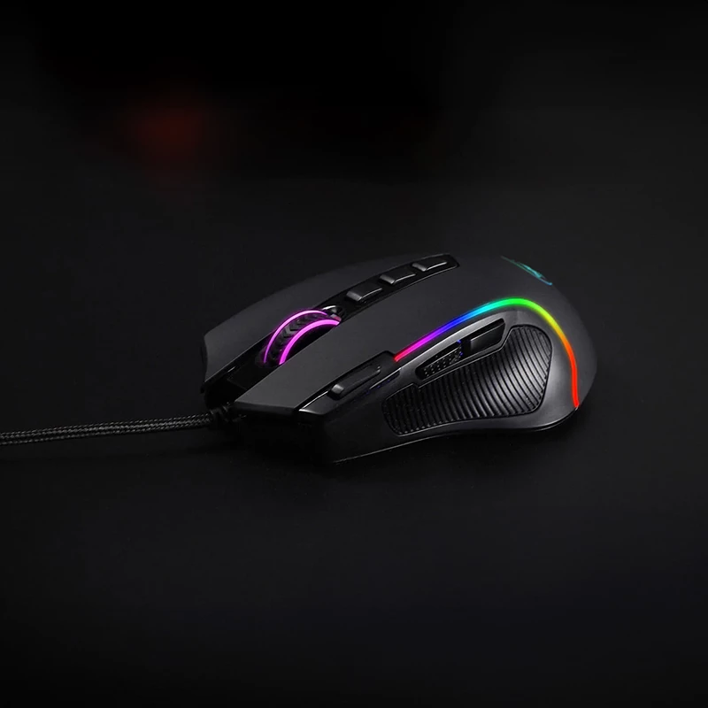REDRAGON PREDATOR Mouse da gaming ergonomico RGB 4000DPI - nero